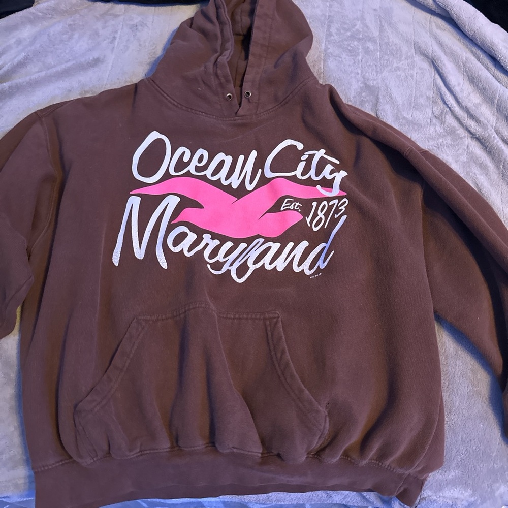Brown Ocean City Maryland Hoodie
